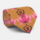 OM Namaste Spirituele Lotus Flower Yoga Pose Stropdas (Opgerold)