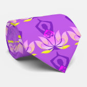 OM Namaste Spirituele Lotus Flower Yoga Pose Stropdas (Opgerold)