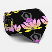 OM Namaste Spirituele Lotus Flower Yoga Pose Stropdas (Opgerold)