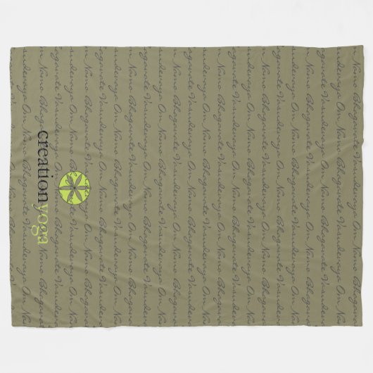 Om Namo Fleece Blanket - 60 x 80 inch (Voorkant (Horizontaal))