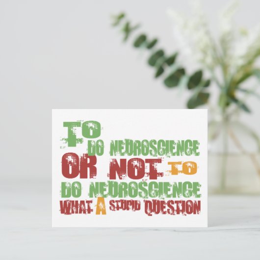 Om neurowetenschap te doen briefkaart (Staand voorkant)