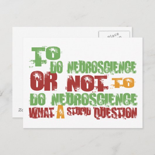 Om neurowetenschap te doen briefkaart (Voorkant / Achterkant)