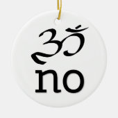 Om no keramisch ornament (Voorkant)