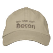 OM NOM NOM BACON Liefde Geborduurde Pet (Voorkant)