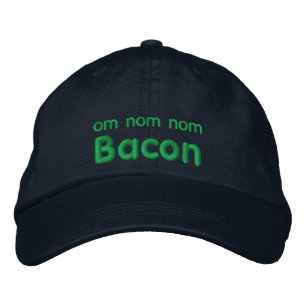 OM NOM NOM BACON Love Geborduurde Pet