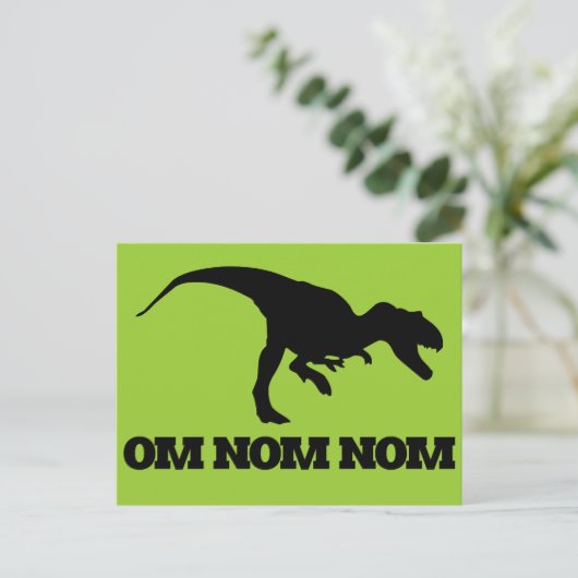 Om Nom Nom Briefkaart (Staand voorkant)