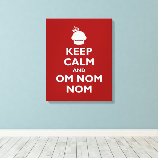 Om Nom Nom Canvas Afdruk (Insitu (Houten vloer))