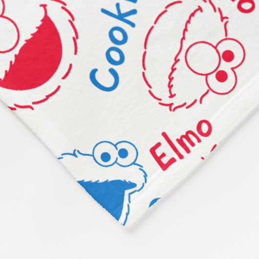 Om Nom Nom Comic Pattern | Jouw namen toevoegen Fleece Deken (Hoek)