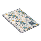 Om Nom Nom Comic Pattern | Jouw namen toevoegen Notitieboek (Rechterzijde)