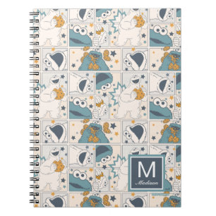 Om Nom Nom Comic Pattern   Jouw namen toevoegen Notitieboek