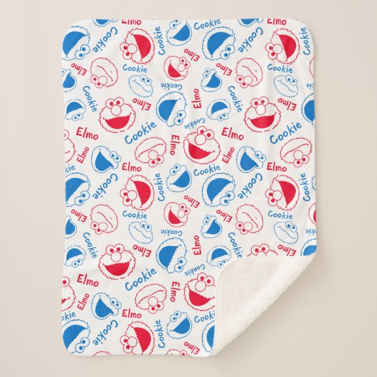 Om Nom Nom Comic Pattern Sherpa Deken (Voorkant)