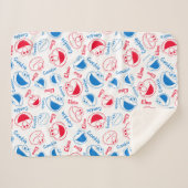 Om Nom Nom Comic Pattern Sherpa Deken (Voorkant (horizontaal))