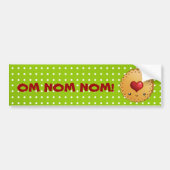 OM NOM NOM cookie Bumpersticker (Voorkant)
