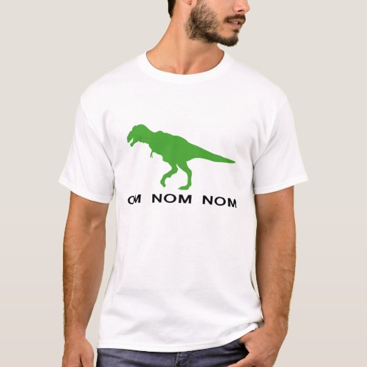 Om Nom Nom Dinosaur Rawr T-shirt (Voorkant)