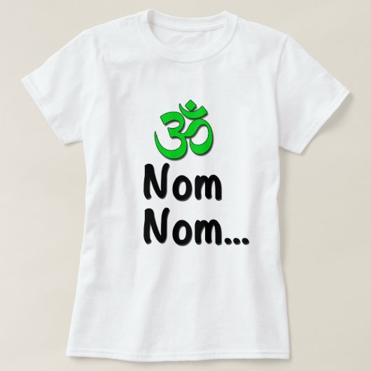 Om nom nom Funny Yoga shirt (Design voorkant)