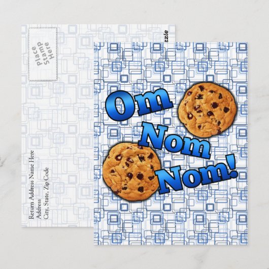 Om Nom Nom, Meme Love Cookies Briefkaart (Voorkant / Achterkant)