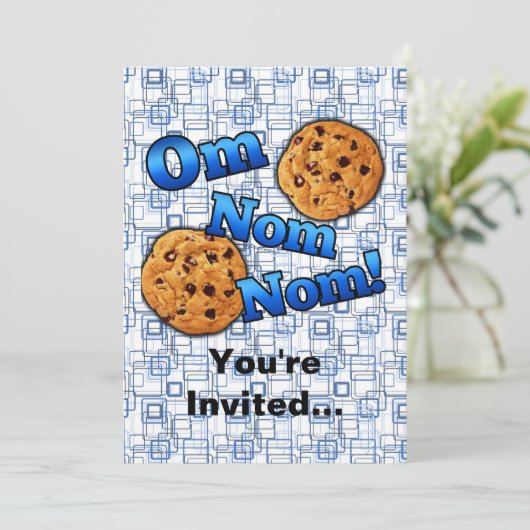 Om Nom Nom, Meme Love Cookies Kaart (Staand voorkant)
