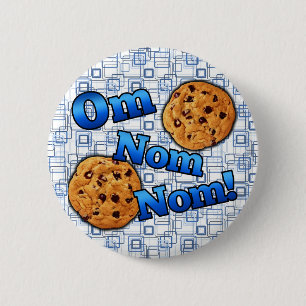 Om Nom Nom, Meme Love Cookies Ronde Button 5,7 Cm