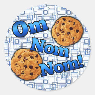 Om Nom Nom, Meme Love Cookies Ronde Sticker