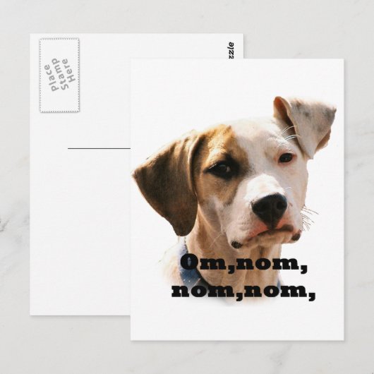 Om, nom, nom, nom. briefkaart (Voorkant / Achterkant)
