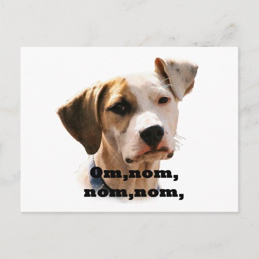 Om, nom, nom, nom. briefkaart (Voorkant)