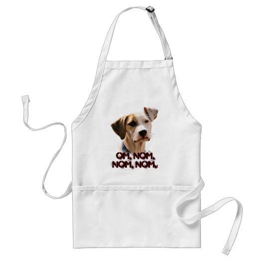 Om, nom, nom, nom. standaard schort (Voorkant)