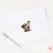 Om, nom, nom, nom. vierkante sticker (Envelop)