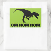 Om Nom Nom Rechthoekige Sticker (Tas)