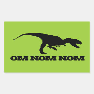 Om Nom Nom Rechthoekige Sticker
