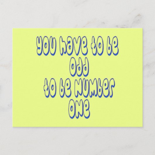 Om nummer één te zijn briefkaart (Voorkant)