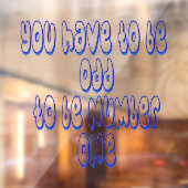 Om nummer één te zijn raamsticker (Vel 2)