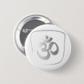 Om of Aum Mantra Meditation Ronde Button 5,7 Cm (Voorkant /achterkant)