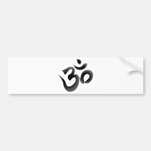 Om of Aum Symbol (zwarte kleurenkalligrafie) Bumpersticker (Voorkant)