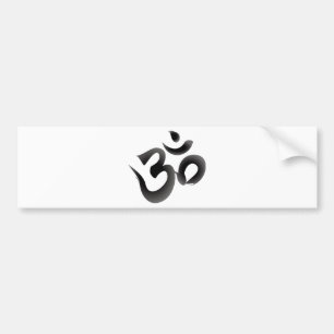 Om of Aum-symbool (zwarte kalligrafie) Bumpersticker