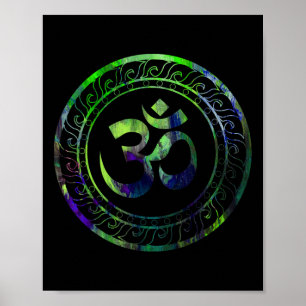 Om Ohm Aum Boeddhisme Symbool Yoga Sanskriet _1 Poster