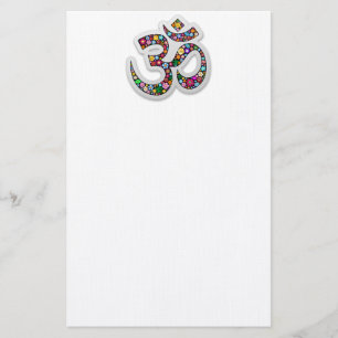 Om Ohm Aum Namaste Yoga Symbol Briefpapier