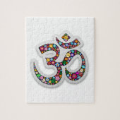 Om Ohm Aum Namaste Yoga Symbol Legpuzzel (Verticaal)