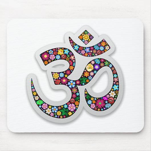 Om Ohm Aum Namaste Yoga Symbol Muismat (Voorkant)