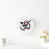 Om Ohm Aum Namaste Yoga Symbol Ronde Klok (Huis)