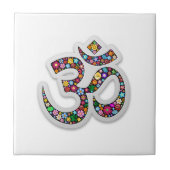 Om Ohm Aum Namaste Yoga Symbol Tegeltje (Voorkant)