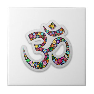 Om Ohm Aum Namaste Yoga Symbol Tegeltje