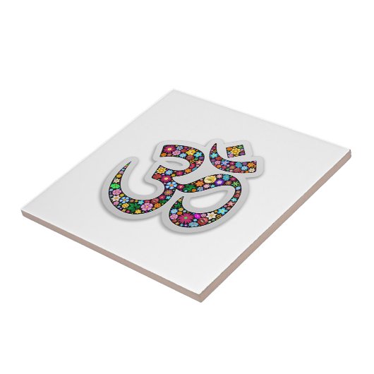 Om Ohm Aum Namaste Yoga Symbol Tegeltje (Zijkant)