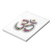 Om Ohm Aum Namaste Yoga Symbool Notitieblok (Linkerzijde)
