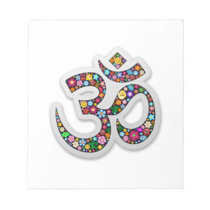 Om Ohm Aum Namaste Yoga Symbool Notitieblok