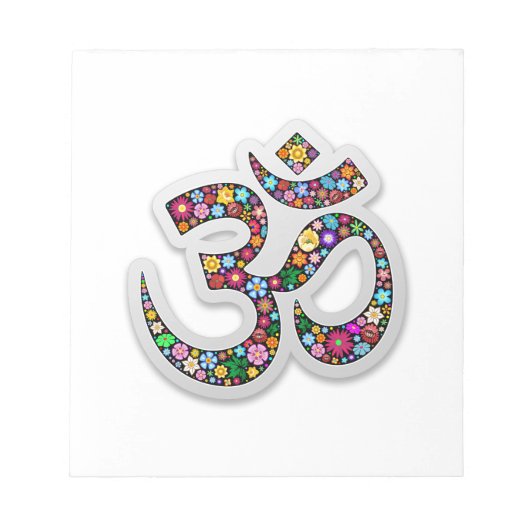 Om Ohm Aum Namaste Yoga Symbool Notitieblok (Voorkant)