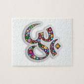Om Ohm Aum Namaste Yogasymbool Legpuzzel (Horizontaal)
