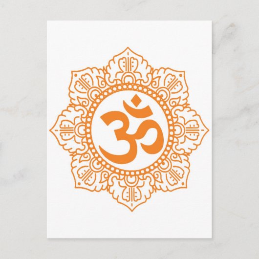Om - Ohm - Aum Symbol Briefkaart (Voorkant)