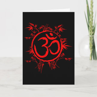 Om Ohm Aum Symbol Spiritual Yoga Gift _1  Kaart