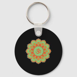 Om Ohm Aum Symbool Mandala Spiritueel Yoga Cadeau Sleutelhanger