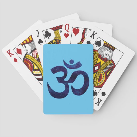Om Ohm Symbol Sign Yoga Meditation Zen Pokerkaarten (Achterkant)